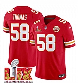 Men & Women & Youth Kansas City Chiefs #58 Derrick Thomas Red 2025 Super Bowl LIX Patch F.U.S.E. Vapor Limited Stitched Jersey,baseball caps,new era cap wholesale,wholesale hats
